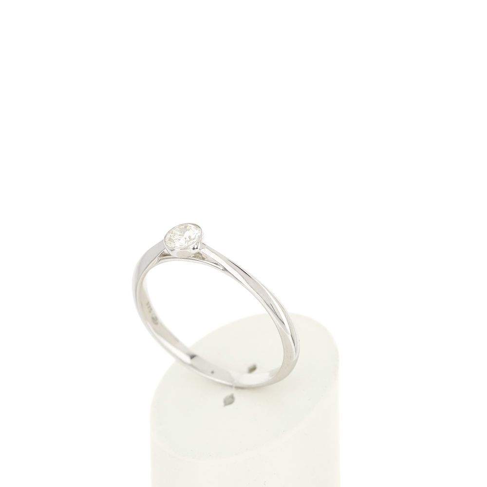 Bague MATY Or 375 blanc Diamant - vue 3