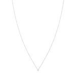 Collier MATY Or 375 blanc Diamant 45 cm - vue 1