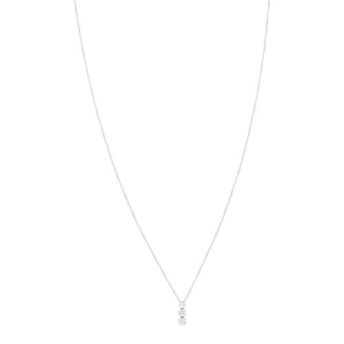 Collier MATY Or 375 blanc Diamants 45 cm