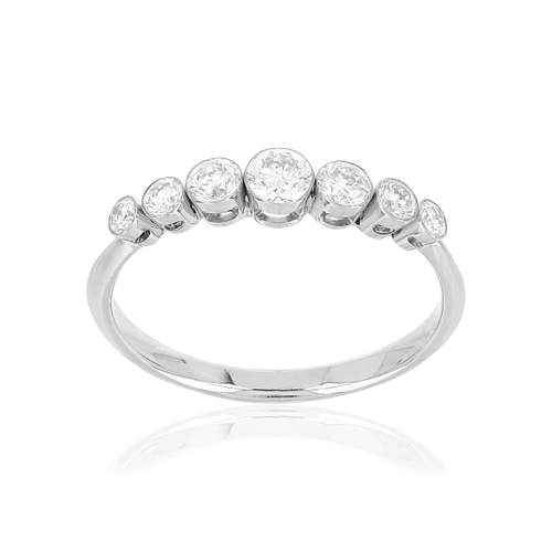 Bague MATY Or 375 blanc Diamants