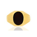 Bague or 375 jaune ovale onyx noir - vue 3
