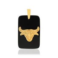 Pendentif MATY TAUREAU Or jaune 375 onyx
