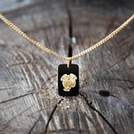 Pendentif or jaune 375 zodiaque scorpion onyx noir - vue D3