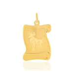 Pendentif or jaune 375 parchemin zodiaque bélier - vue 1