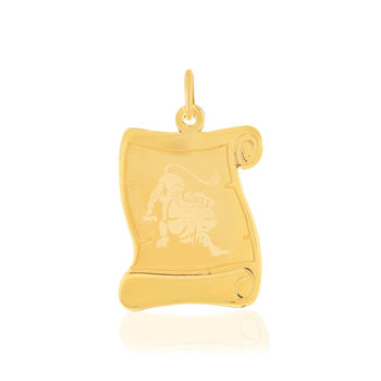 Pendentif or 375 jaune zodiaque lion