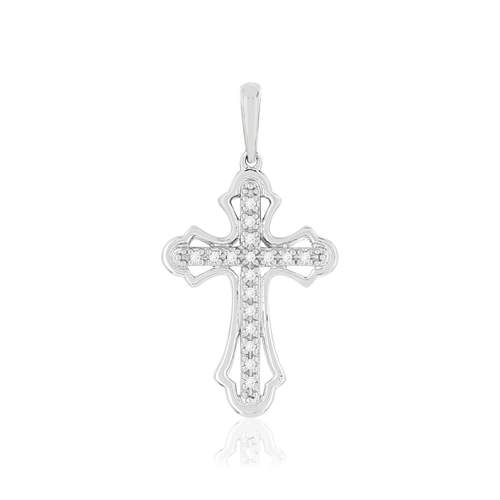 Kruis MATY hanger 375 witgoud Diamanten