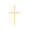 Pendentif croix or 375 jaune diamanté - vue V1