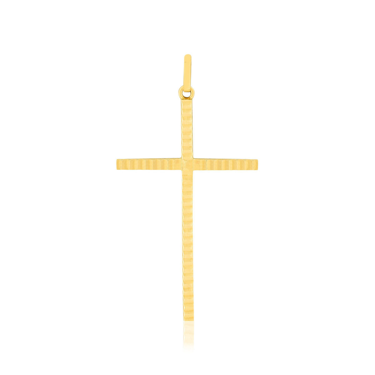 Pendentif croix or 375 jaune diamanté