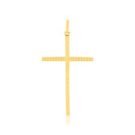Pendentif croix or 375 jaune diamanté - vue 1