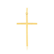 Pendentif croix or 375 jaune diamanté