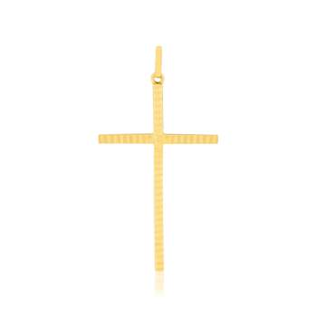 Pendentif croix or 375 jaune diamanté