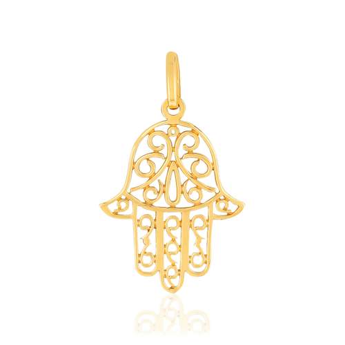 Pendentif or jaune 750 main de fatma