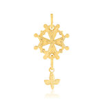 Pendentif croix huguenote or 750 jaune - vue 1