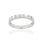 Alliance or blanc 750 diamants 0.20 ct 2.4 mm - vue 1