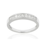 Alliance or blanc 750 diamants 0.50 ct 3.2mm - vue 1