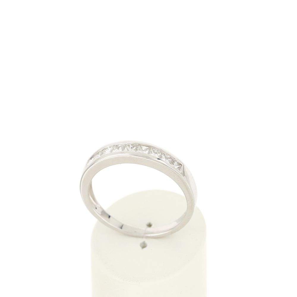 Alliance or blanc 750 diamants 0.50 ct 3.2mm - vue 2