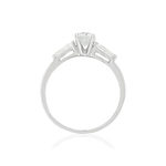 Bague or 375 blanc zirconias - vue 2