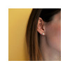 Boucles d'oreilles or 375 jaune zirconias - vue Vporté 1
