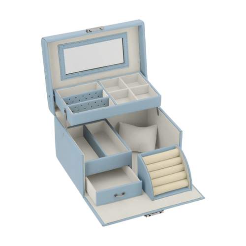 Coffret bijoux bleu clair