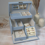 Coffret bijoux bleu clair - vue D1