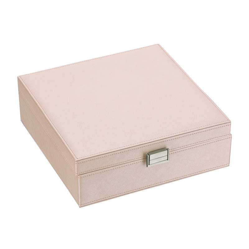 Coffret bijoux matière synthétique rose pâle - vue 2