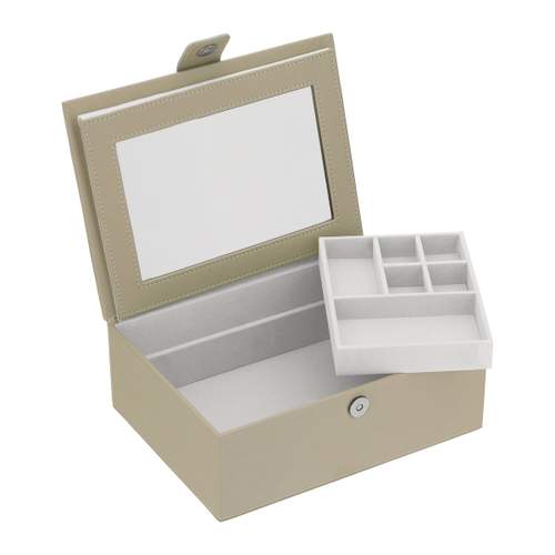 Coffret bijoux beige