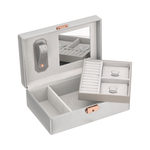 Coffret bijoux gris métallisé - vue 1