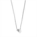 Collier or 750 blanc diamant 42 cm - vue 1