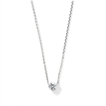 Collier or 750 blanc diamant 42 cm