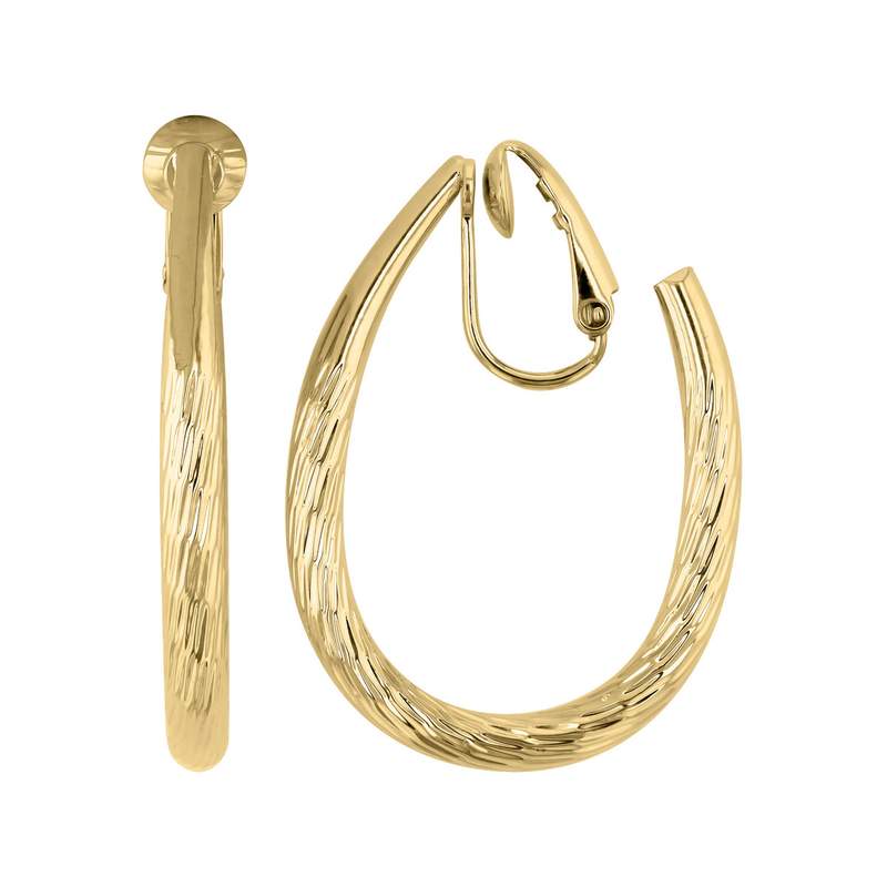 Boucles d'oreilles clip dorées - vue 1