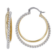 Créoles dorées et rhodiées