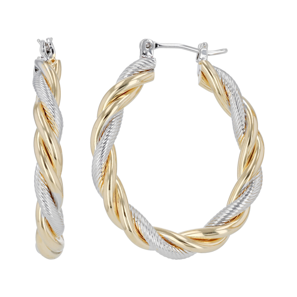 Créoles dorées et rhodiées