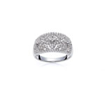 Bague argent 925 zirconias - vue 1