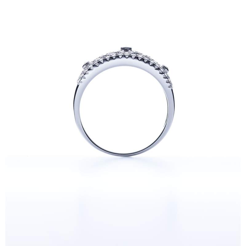 Bague argent 925 zirconias - vue 2
