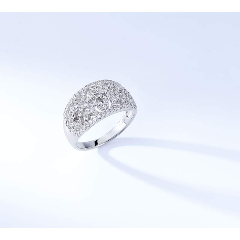 Bague argent 925 zirconias - vue 3