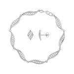 Parure argent zirconias - vue 1