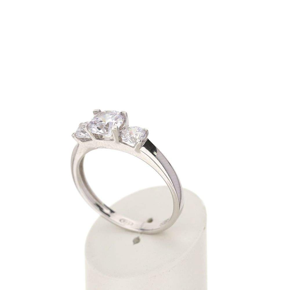 Parure argent 925 collier et bague zirconias - vue 3