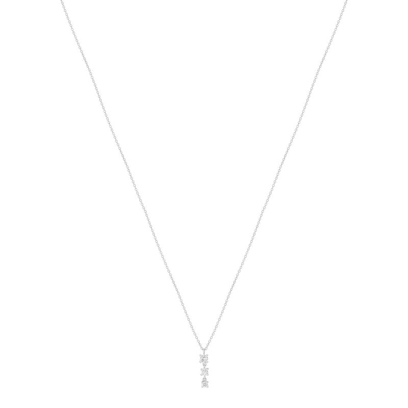 Parure argent 925 collier et bague zirconias - vue D2