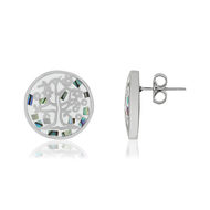 Boucles d'oreilles MATY Acier émail et nacre