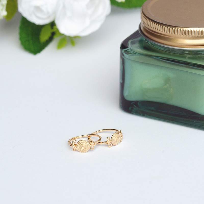 Bague dorée - vue D3