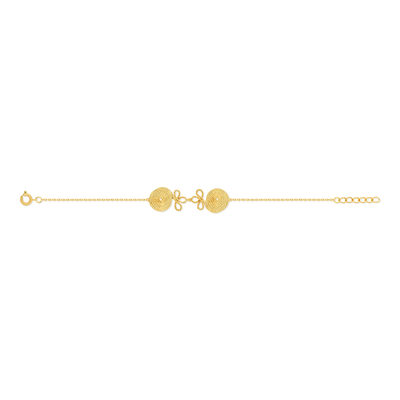 Bracelet souple doré 17.5 cm - vue 1