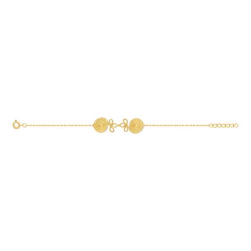 Soepele gouden armband, 17,5 cm