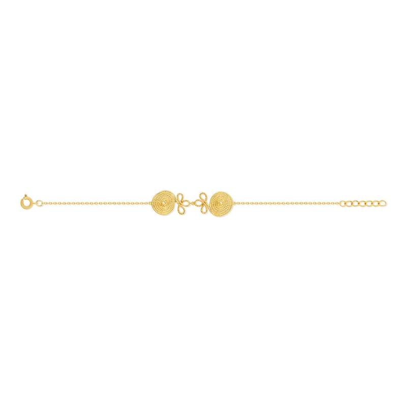 Bracelet souple doré 17.5 cm - vue 1