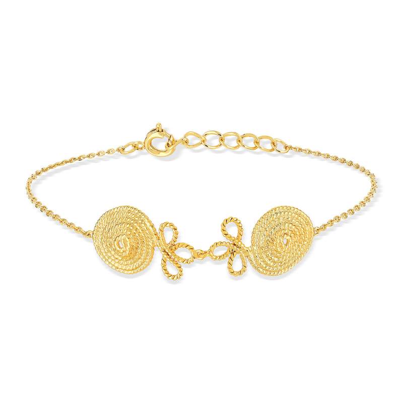 Bracelet souple doré 17.5 cm - vue 2