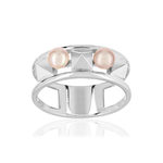 925 sterling silver ring with pearls - view 1
