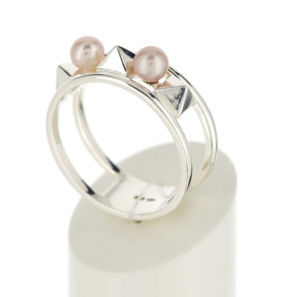 Bague argent 925 perles - vue 3