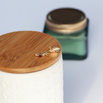 Boucles d'oreilles or 375 pierres fines - vue D3