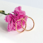 Créoles plaqué or torsadées 40 mm - vue D3