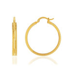 Créoles plaqué or ciselées 30 mm - vue 1