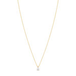 Collier plaqué or zirconia 45 cm - vue 2